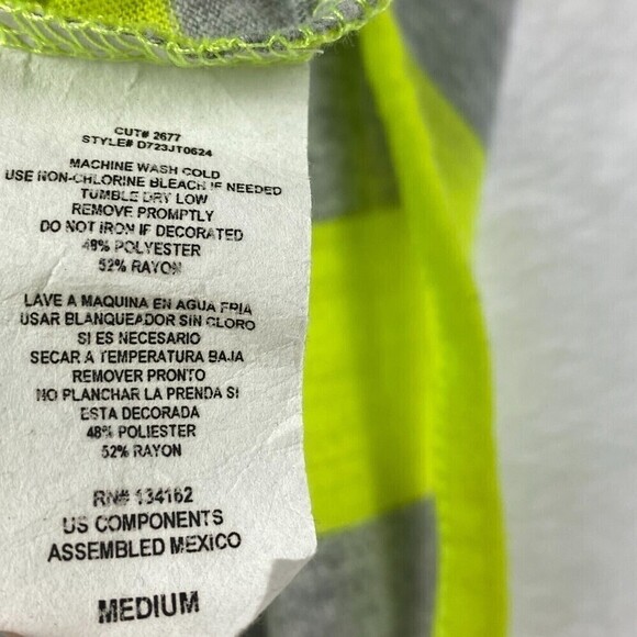 Disney Tank Top Womens Medium Mickey Mouse Gray Green Sleeveless Top Lightweight - Picture 8 of 8